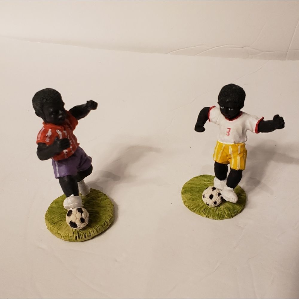 African American Soccer Figurines